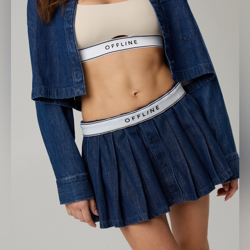 OFFLINE By Aerie•Set Oxford Mini Skirt•Size S•NWT